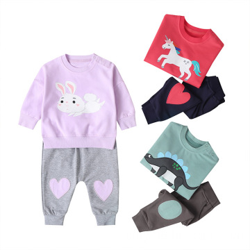 Fine fashion pure cotton baby suits boys girls cartoon baby boy suit